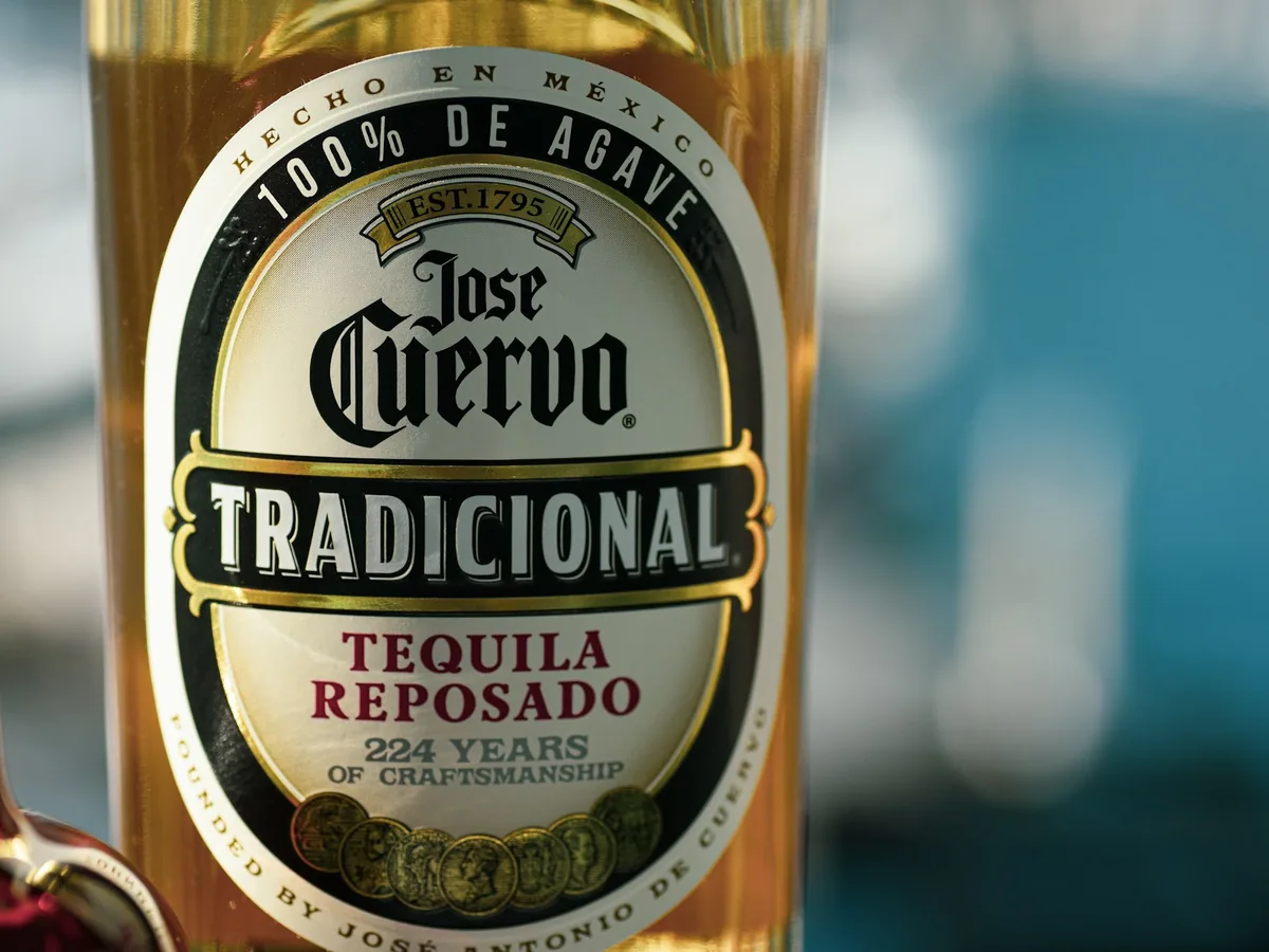 The label of a bottle of José Cuervo Tradicional Reposado